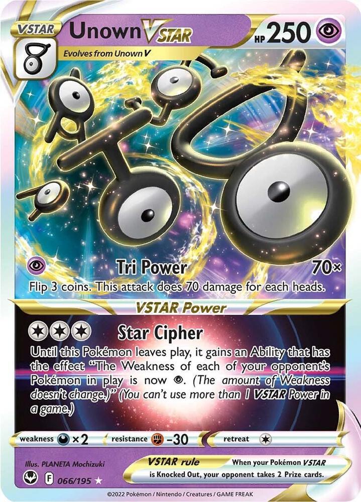 Unown VSTAR - SWSH12: Silver Tempest (SWSH12) NM *FOIL*