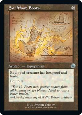 Swiftfoot Boots (Schematic) - The Brothers' War: Retro Frame Artifacts (BRR) NM *FOIL*