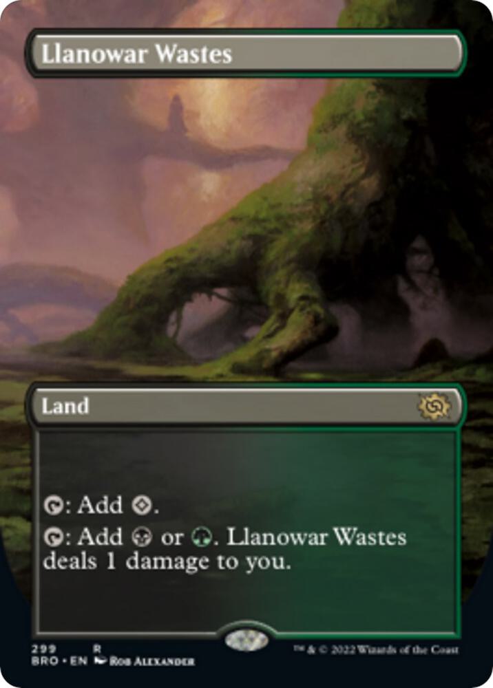 Llanowar Wastes (Borderless) - The Brothers' War (BRO) NM