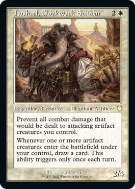 Losheel, Clockwork Scholar (Retro Frame) - Commander: The Brothers' War (BRC) NM