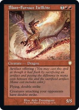 Blast-Furnace Hellkite (Retro Frame) - Commander: The Brothers' War (BRC) NM