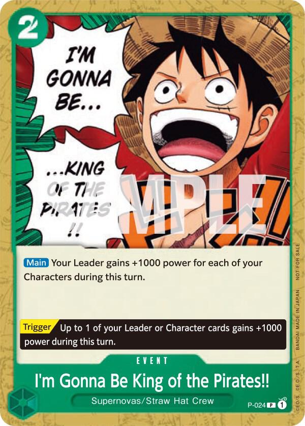 I'm Gonna Be King of the Pirates!! - One Piece Promotion Cards (OP-PR) LP