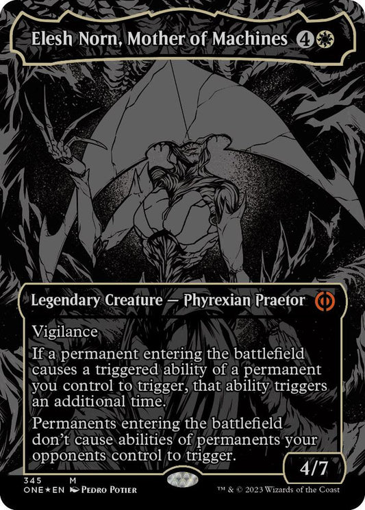 Elesh Norn, Mother of Machines (Oil Slick Raised Foil) - Phyrexia: All Will Be One (ONE) NM *FOIL*