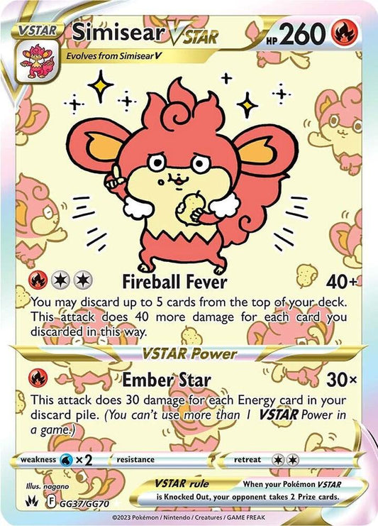 Simisear VSTAR - Crown Zenith: Galarian Gallery (CRZ:GG) NM *FOIL*
