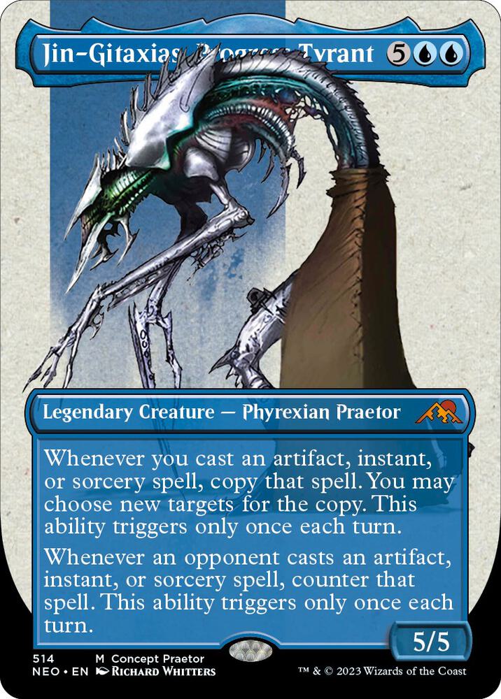 Jin-Gitaxias, Progress Tyrant (Concept Praetor) (Step-And-Compleat Foil) - Phyrexia: All Will Be One (ONE) LP *FOIL*