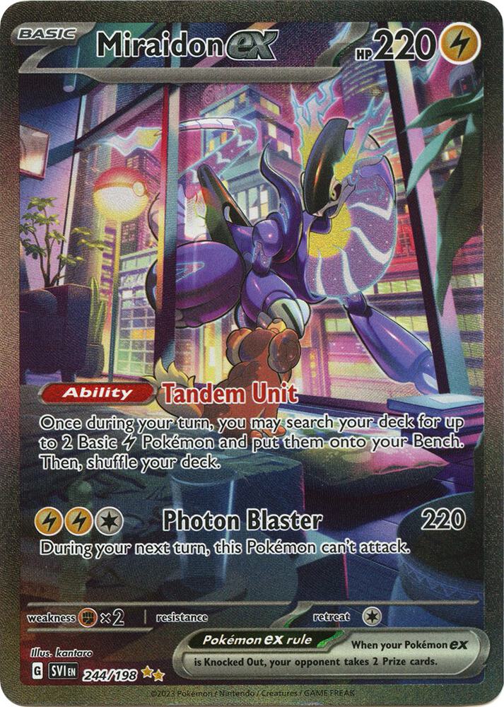 Miraidon ex - 244/198 - SV01: Scarlet & Violet Base Set (SVI) NM *FOIL*