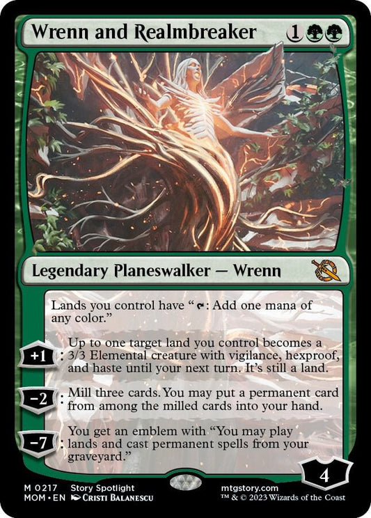 Wrenn and Realmbreaker - March of the Machine (MOM) NM *FOIL*