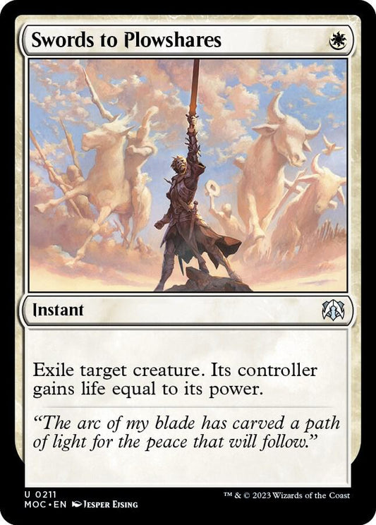 Swords to Plowshares - Commander: March of the Machine (MOC) NM