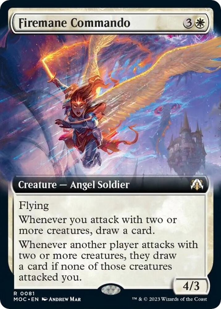 Firemane Commando (Extended Art) - Commander: March of the Machine (MOC) NM *FOIL*