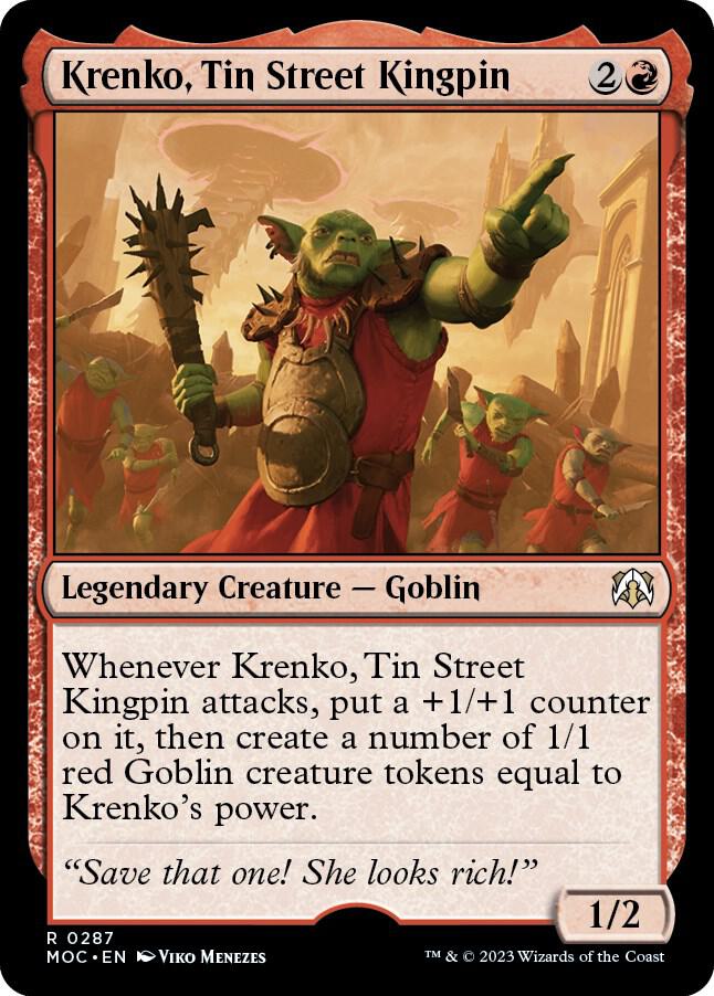 Krenko, Tin Street Kingpin - Commander: March of the Machine (MOC) NM