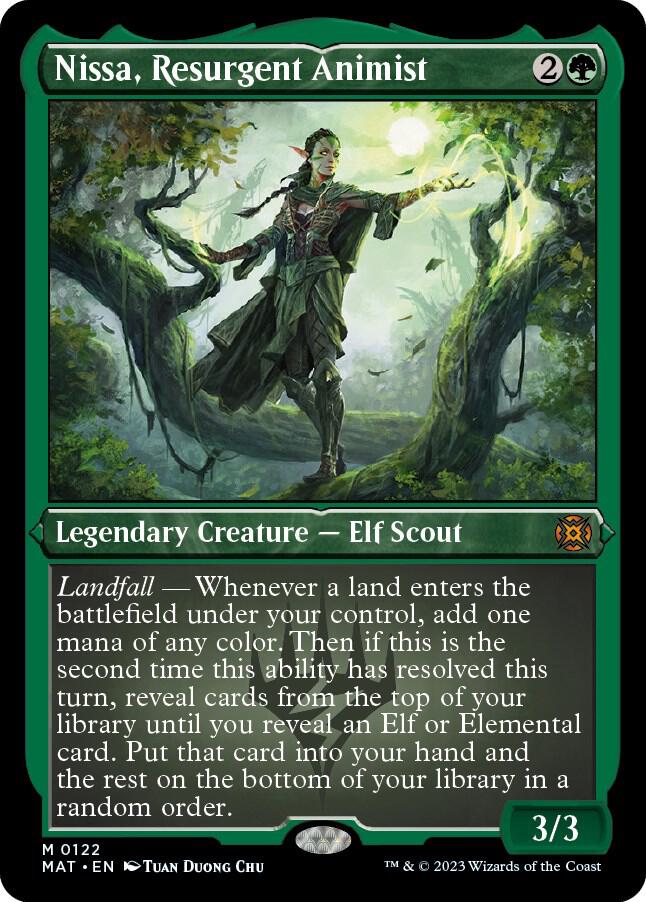 Nissa, Resurgent Animist (Foil Etched) - March of the Machine: The Aftermath (MAT) NM *FOIL*