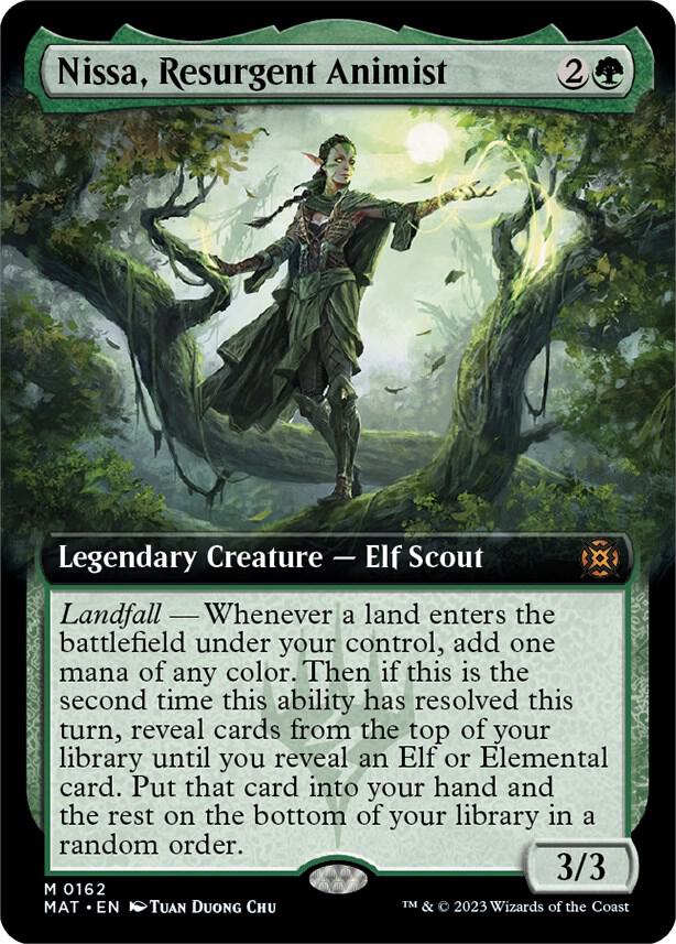 Nissa, Resurgent Animist (Extended Art) - March of the Machine: The Aftermath (MAT) NM *FOIL*