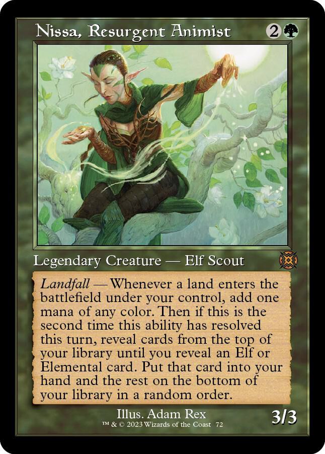 Nissa, Resurgent Animist (Retro Frame) - March of the Machine: The Aftermath (MAT) NM *FOIL*