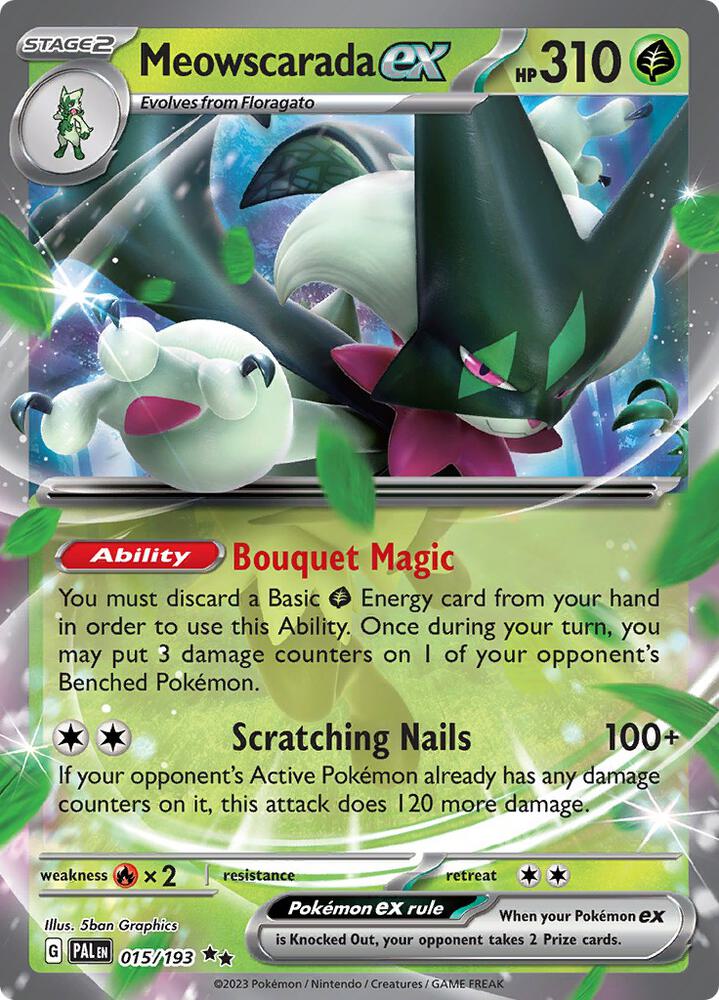 Meowscarada ex - 015/193 - SV02: Paldea Evolved (PAL) NM *FOIL*