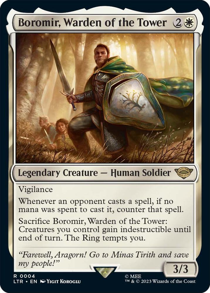 Boromir, Warden of the Tower - Universes Beyond: The Lord of the Rings: Tales of Middle-earth (LTR) NM