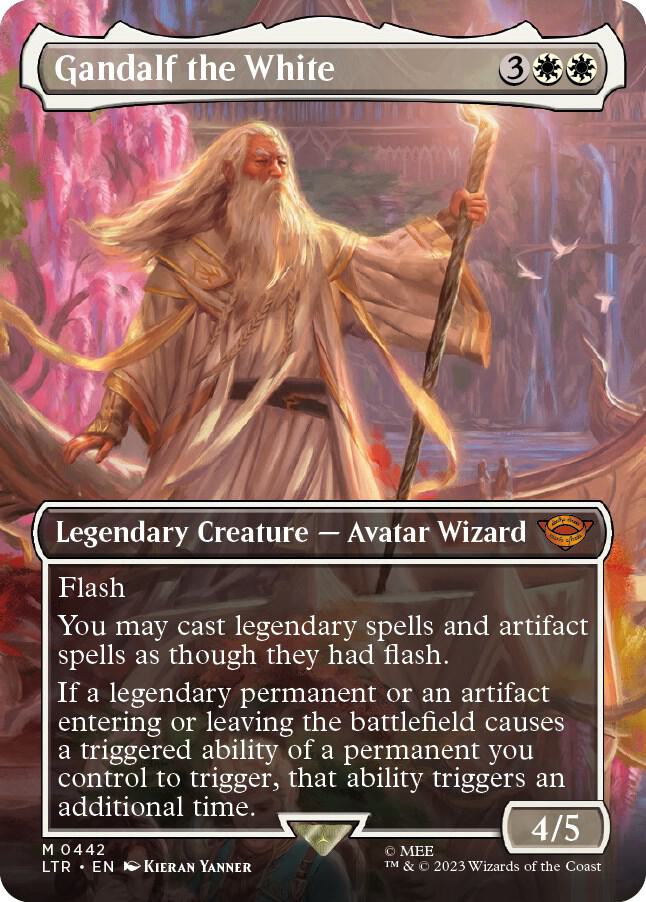 Gandalf the White (Borderless) - Universes Beyond: The Lord of the Rings: Tales of Middle-earth (LTR) NM