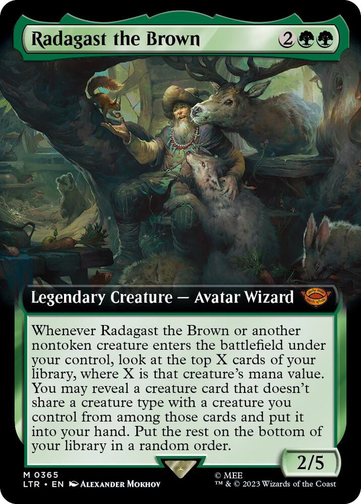 Radagast the Brown (Extended Art) - Universes Beyond: The Lord of the Rings: Tales of Middle-earth (LTR) NM