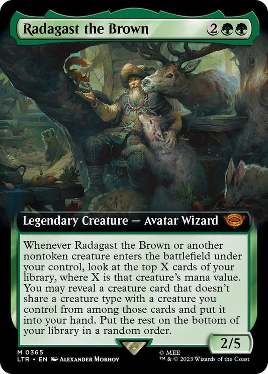 Radagast the Brown (Extended Art) - Universes Beyond: The Lord of the Rings: Tales of Middle-earth (LTR) NM