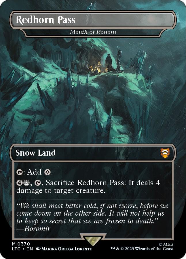 Redhorn Pass - Mouth of Ronom (Borderless) - Commander: The Lord of the Rings: Tales of Middle-earth (LTC) NM