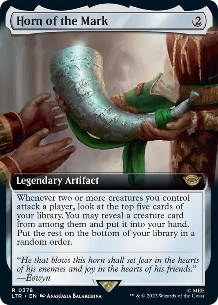 Horn of the Mark (Extended Art) - Universes Beyond: The Lord of the Rings: Tales of Middle-earth (LTR) NM
