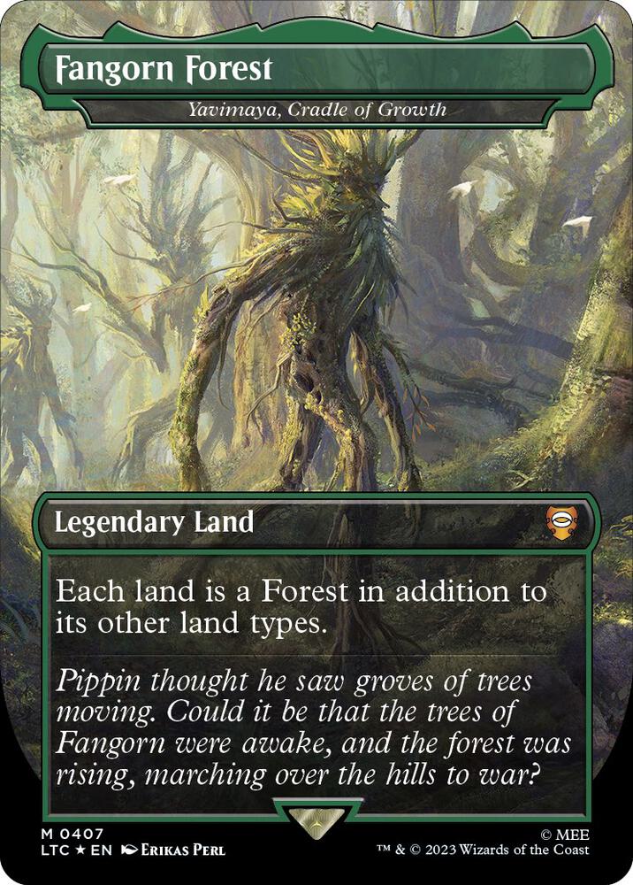 Fangorn Forest - Yavimaya, Cradle of Growth (Surge Foil) - Commander: The Lord of the Rings: Tales of Middle-earth (LTC) NM *FOIL*