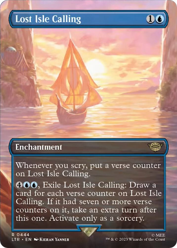 Lost Isle Calling (Borderless) - Universes Beyond: The Lord of the Rings: Tales of Middle-earth (LTR) NM *FOIL*