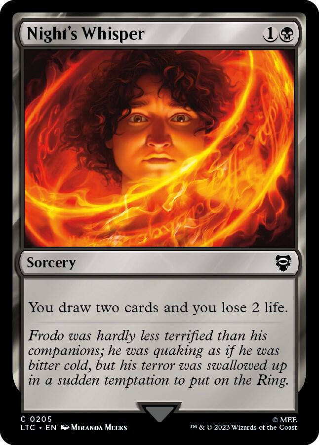 Night's Whisper - Commander: The Lord of the Rings: Tales of Middle-earth (LTC) NM