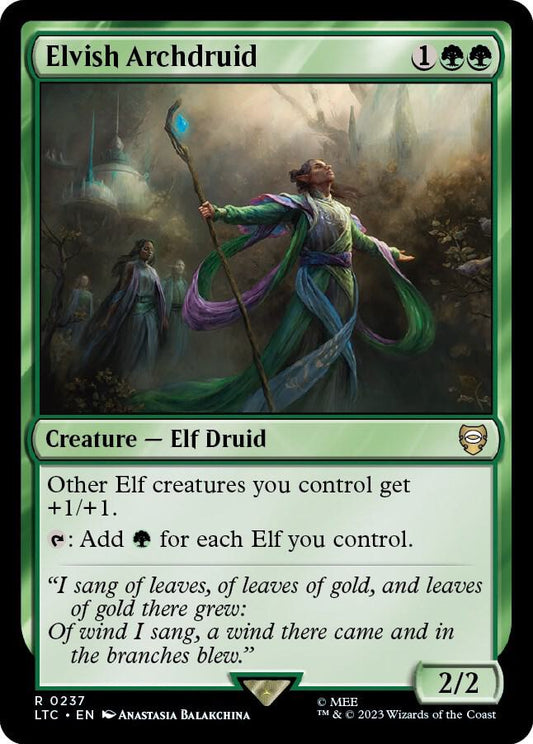 Elvish Archdruid - Commander: The Lord of the Rings: Tales of Middle-earth (LTC) NM