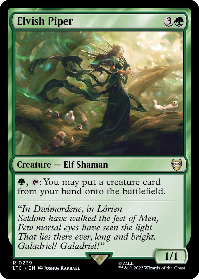 Elvish Piper - Commander: The Lord of the Rings: Tales of Middle-earth (LTC) NM