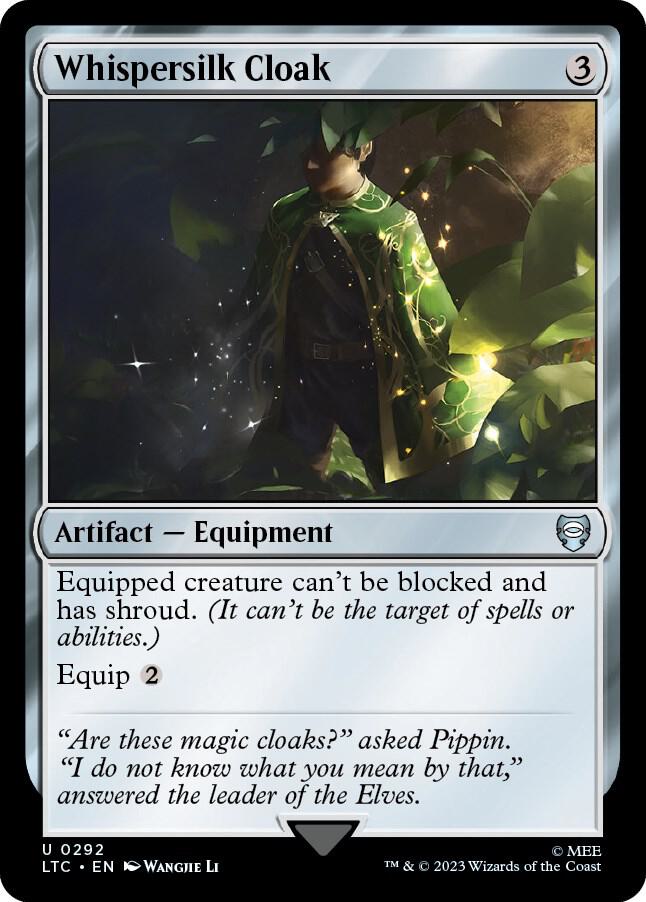 Whispersilk Cloak - Commander: The Lord of the Rings: Tales of Middle-earth (LTC) NM