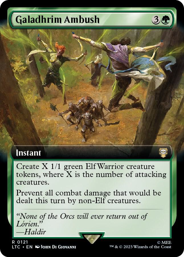 Galadhrim Ambush (Extended Art) - Commander: The Lord of the Rings: Tales of Middle-earth (LTC) NM