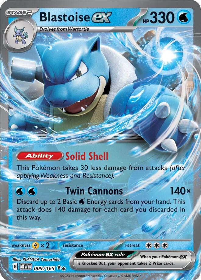 Blastoise ex - 009/165 - SV: Scarlet & Violet 151 (MEW) NM *FOIL*