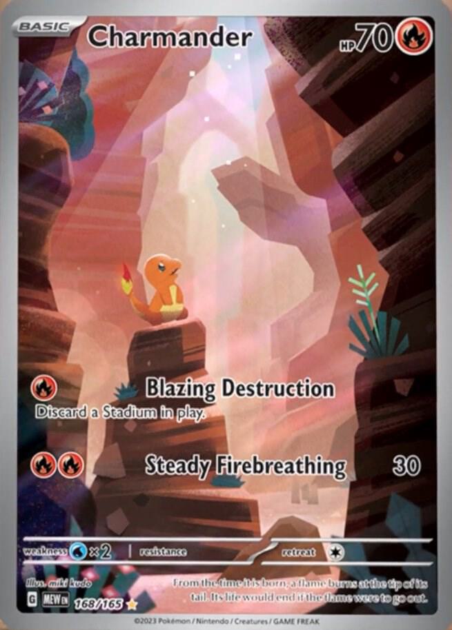 Charmander - 168/165 - SV: Scarlet & Violet 151 (MEW) NM *FOIL*