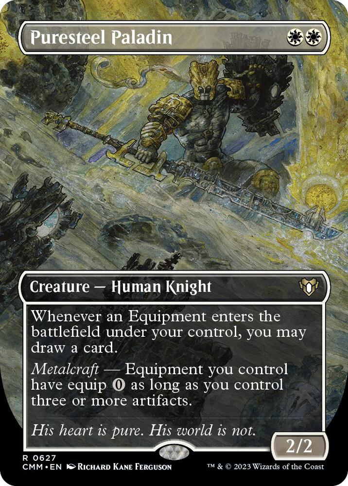 Puresteel Paladin (Borderless) - Commander Masters (CMM) NM *FOIL*