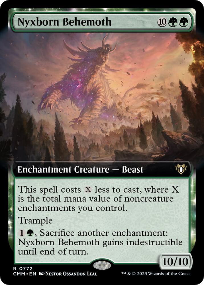 Nyxborn Behemoth (Extended Art) - Commander Masters (CMM) NM