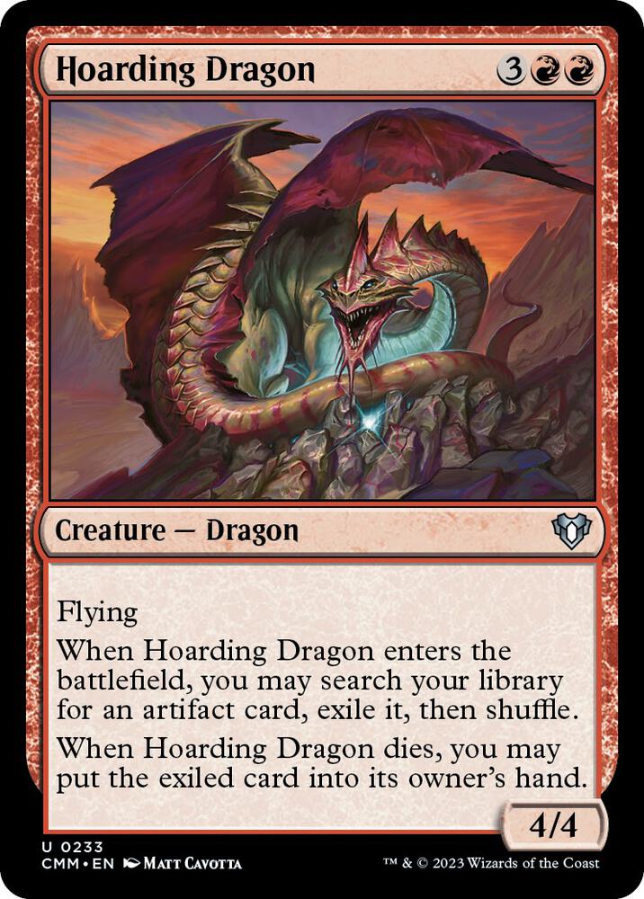 Hoarding Dragon - Commander Masters (CMM) NM *FOIL*