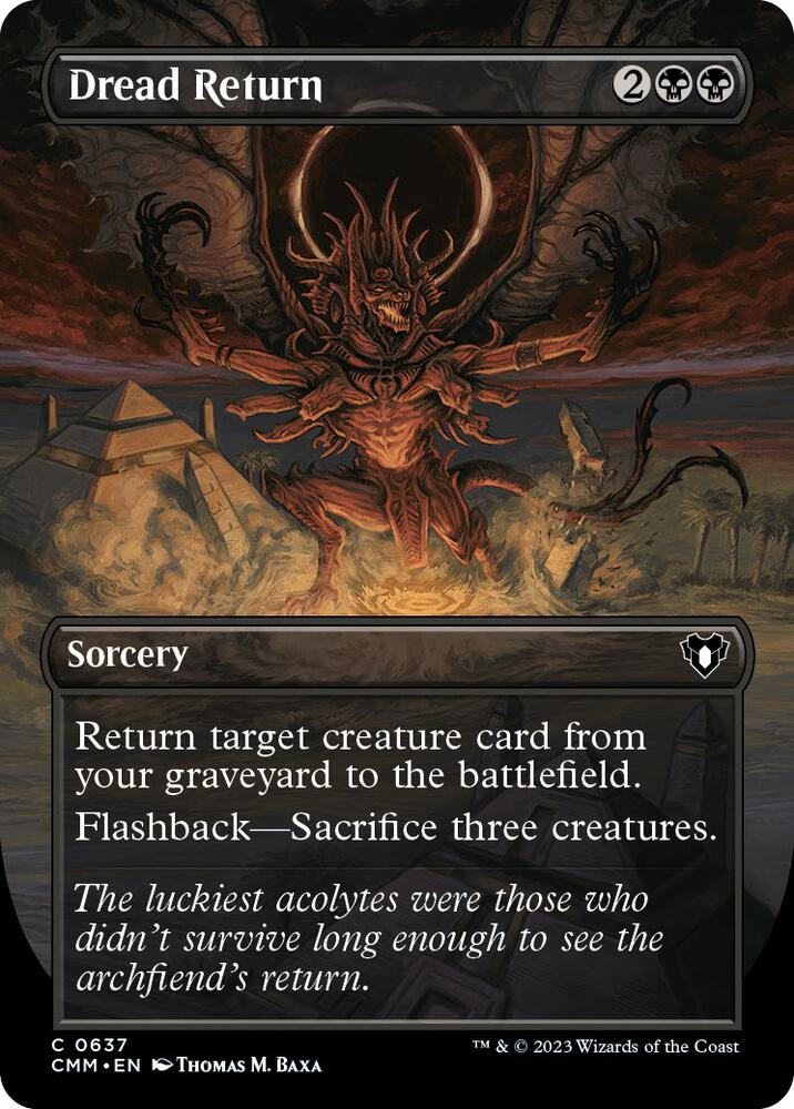 Dread Return (Borderless) - Commander Masters (CMM) NM *FOIL*