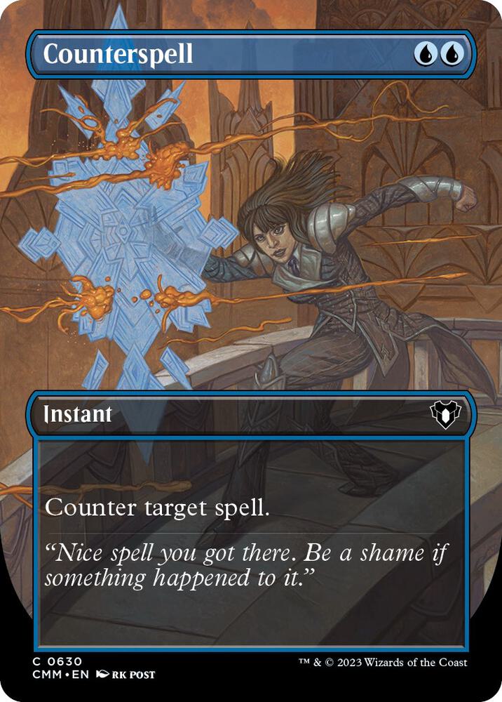 Counterspell (Borderless) - Commander Masters (CMM) NM *FOIL*