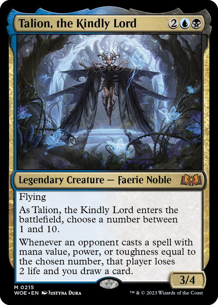 Talion, the Kindly Lord - Wilds of Eldraine (WOE) NM