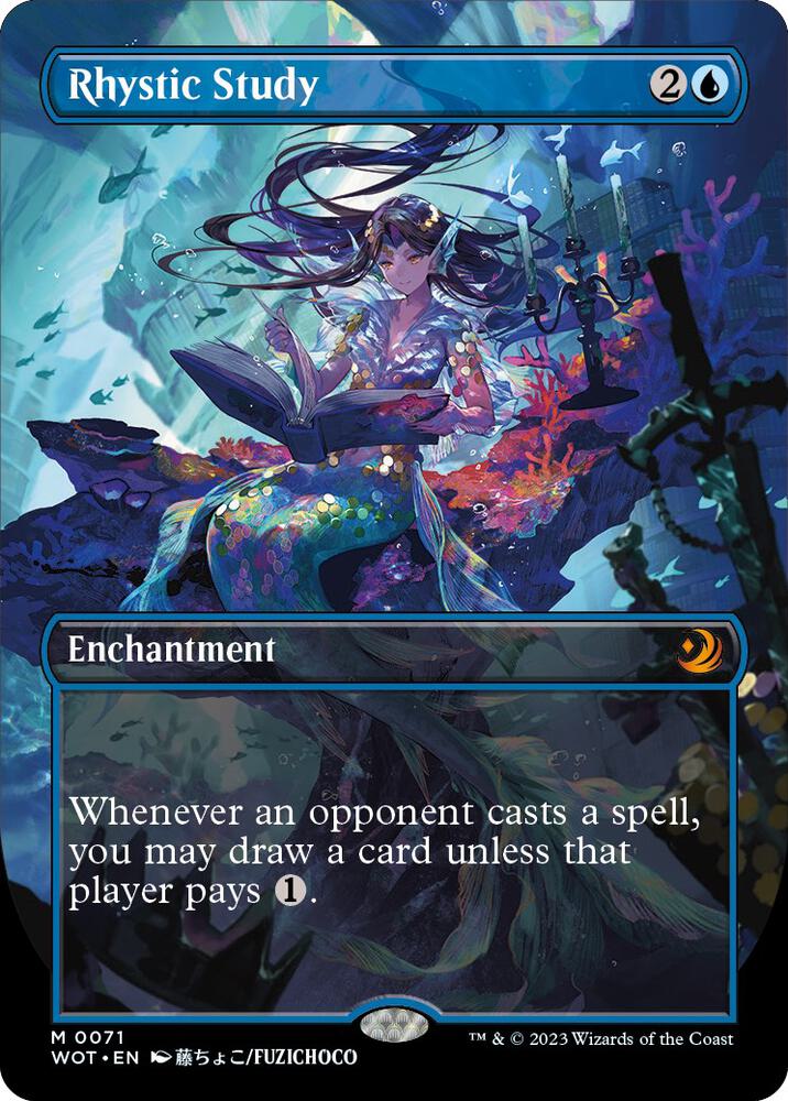 Rhystic Study (Anime Borderless) - Wilds of Eldraine: Enchanting Tales (WOT) LP