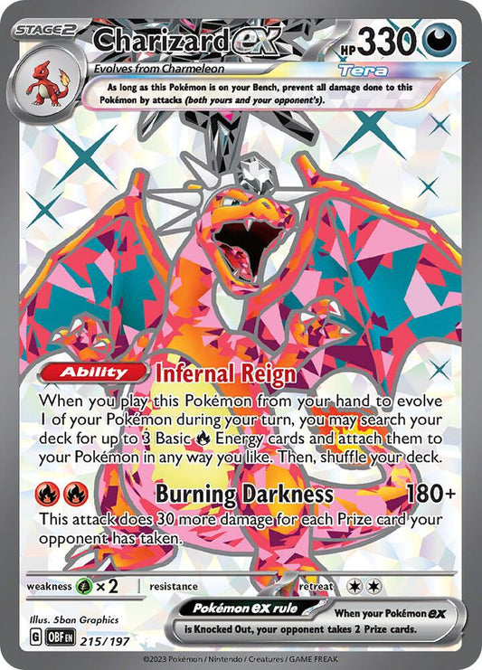 Charizard ex - 215/197 - SV03: Obsidian Flames (OBF) NM *FOIL*