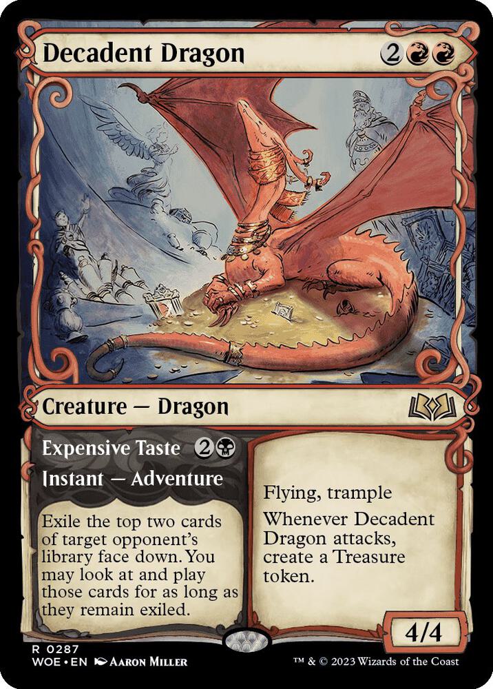Decadent Dragon (Showcase) - Wilds of Eldraine (WOE) NM