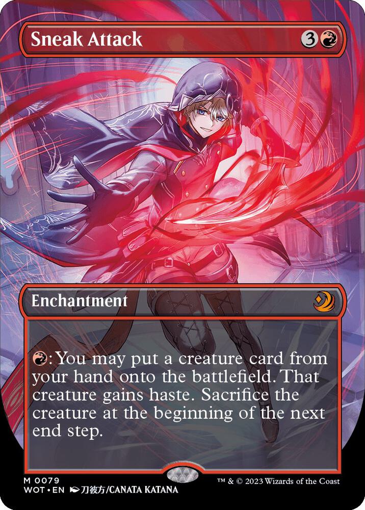 Sneak Attack (Anime Borderless) - Wilds of Eldraine: Enchanting Tales (WOT) NM