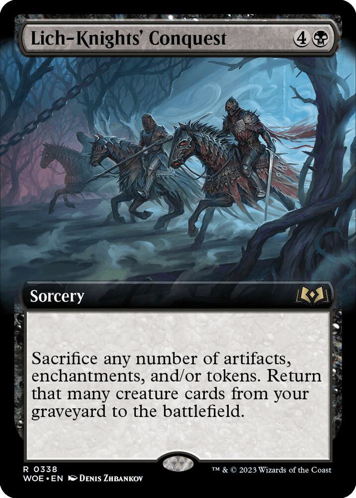 Lich-Knights' Conquest (Extended Art) - Wilds of Eldraine (WOE) NM