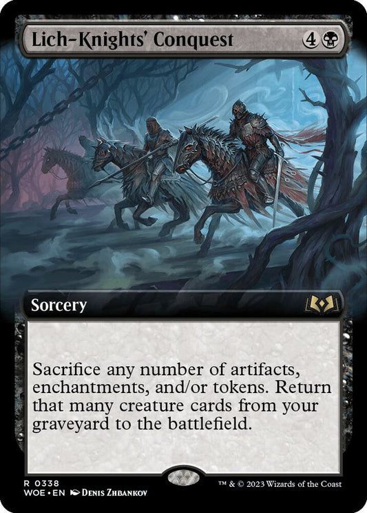 Lich-Knights' Conquest (Extended Art) - Wilds of Eldraine (WOE) NM