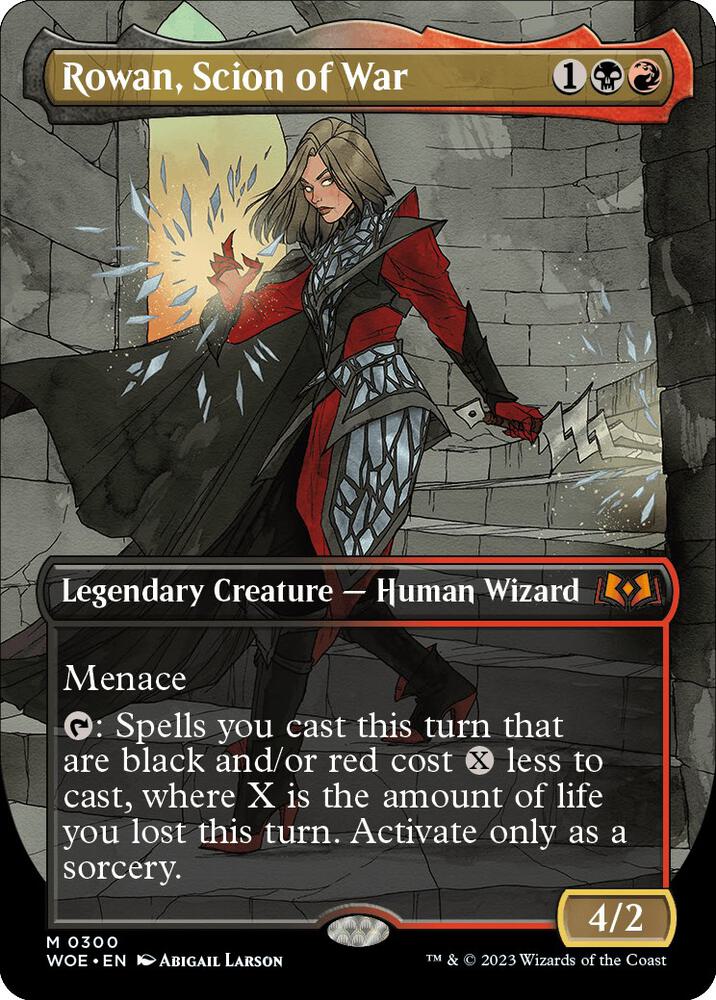 Rowan, Scion of War (Borderless) - Wilds of Eldraine (WOE) NM *FOIL*
