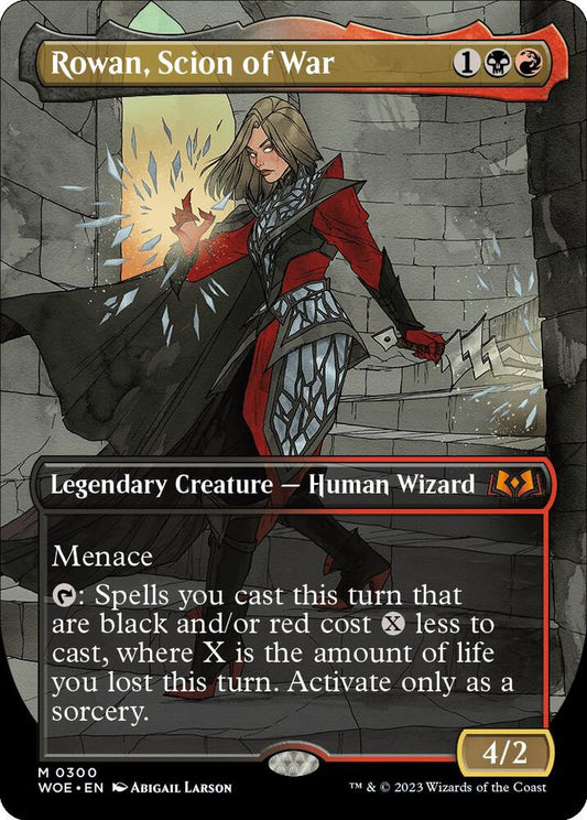 Rowan, Scion of War (Borderless) - Wilds of Eldraine (WOE) NM *FOIL*