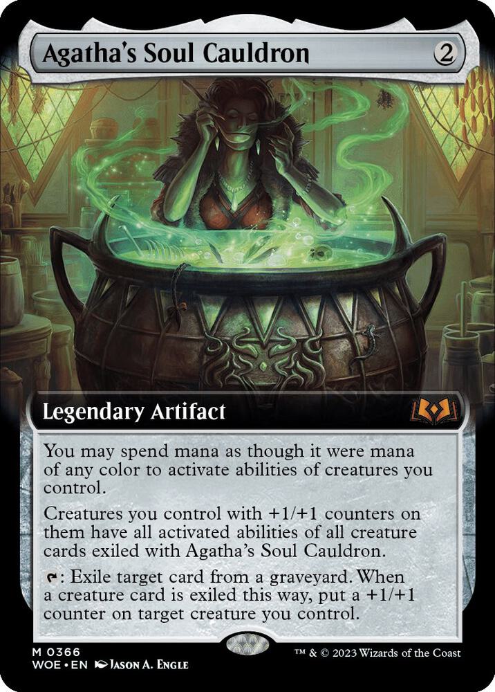 Agatha's Soul Cauldron (Extended Art) - Wilds of Eldraine (WOE) NM