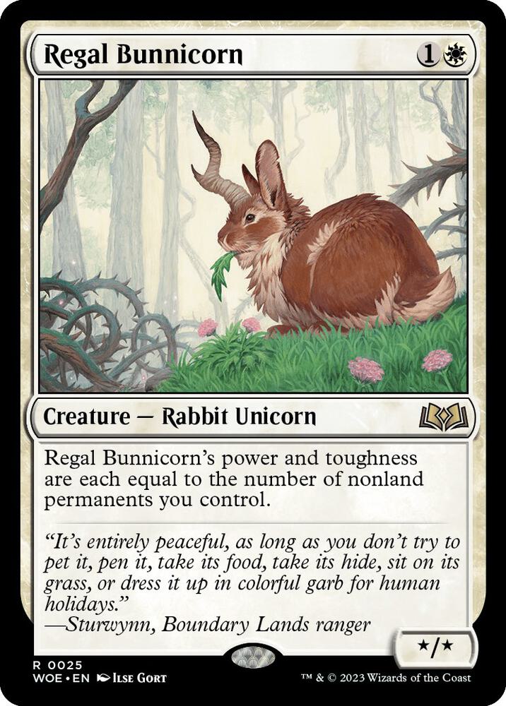 Regal Bunnicorn - Wilds of Eldraine (WOE) NM