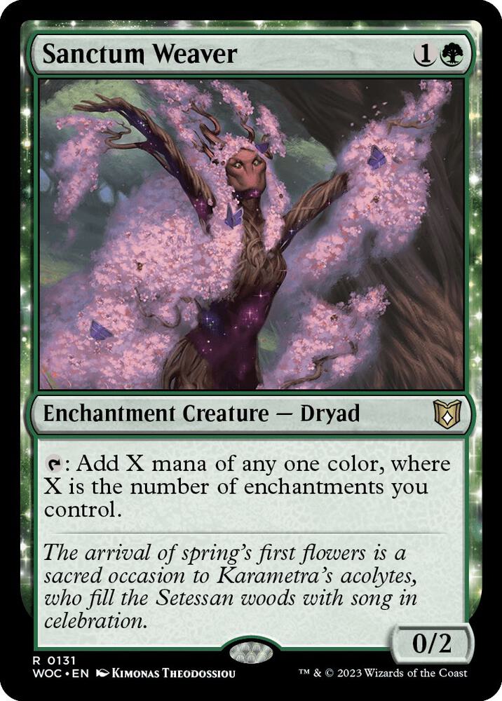 Sanctum Weaver - Commander: Wilds of Eldraine (WOC) NM